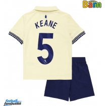 Everton Michael Keane #5 Bortedraktsett Barn 2025-26 Kortermet (+ Korte bukser)